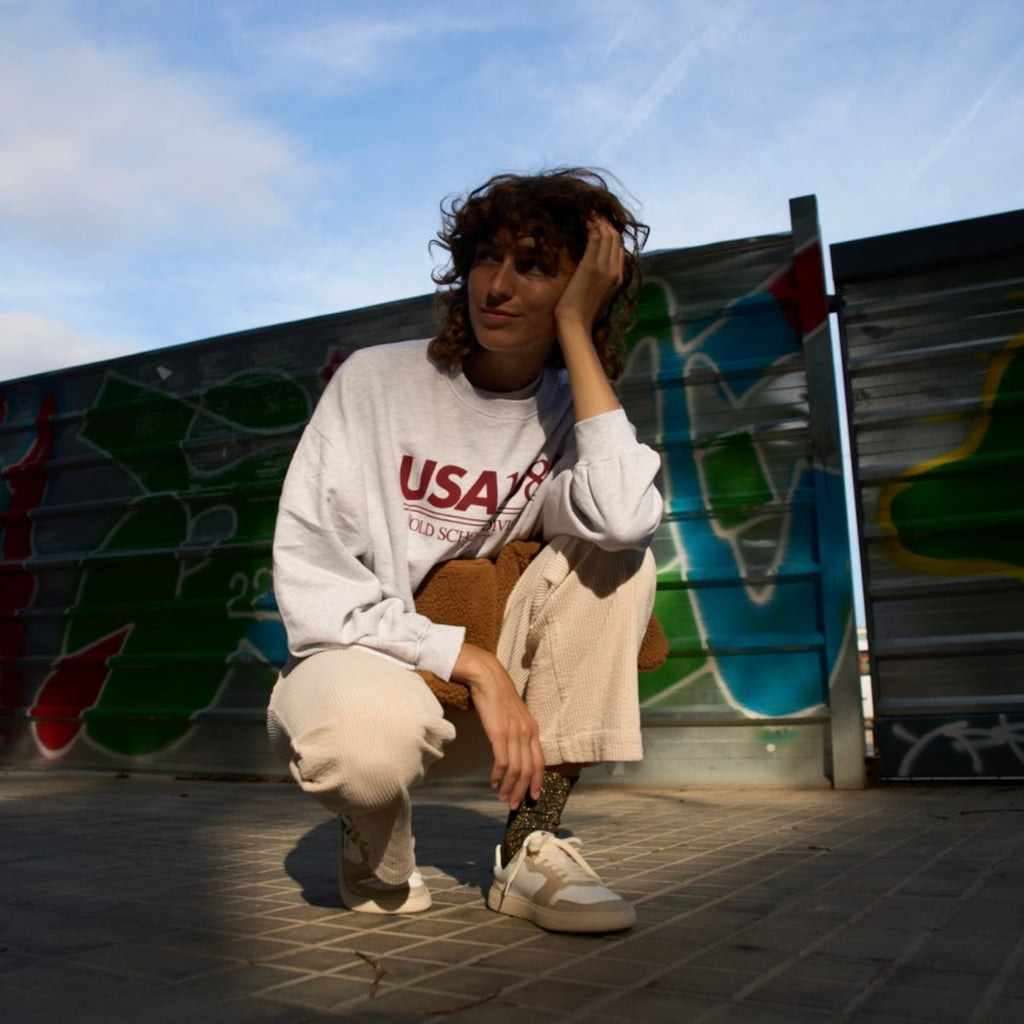 White/Green barefoot sneakers - worn