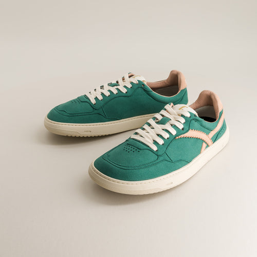 Green barefoot sneakers - front view