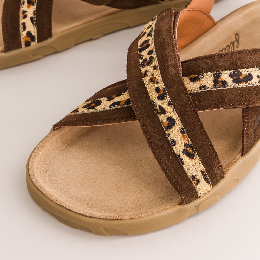 barefoot sandals with leopard print