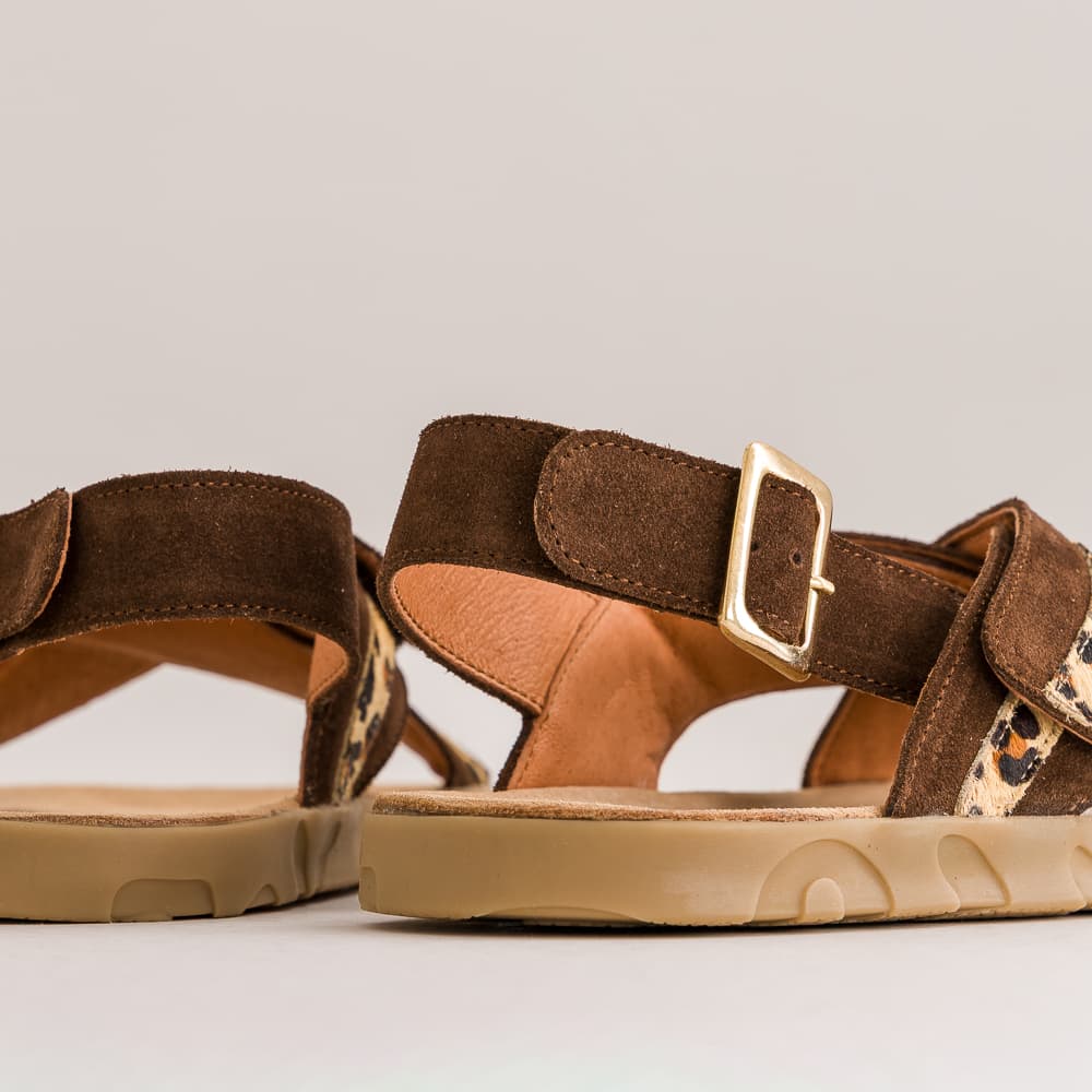 barefoot sandals with leopard print