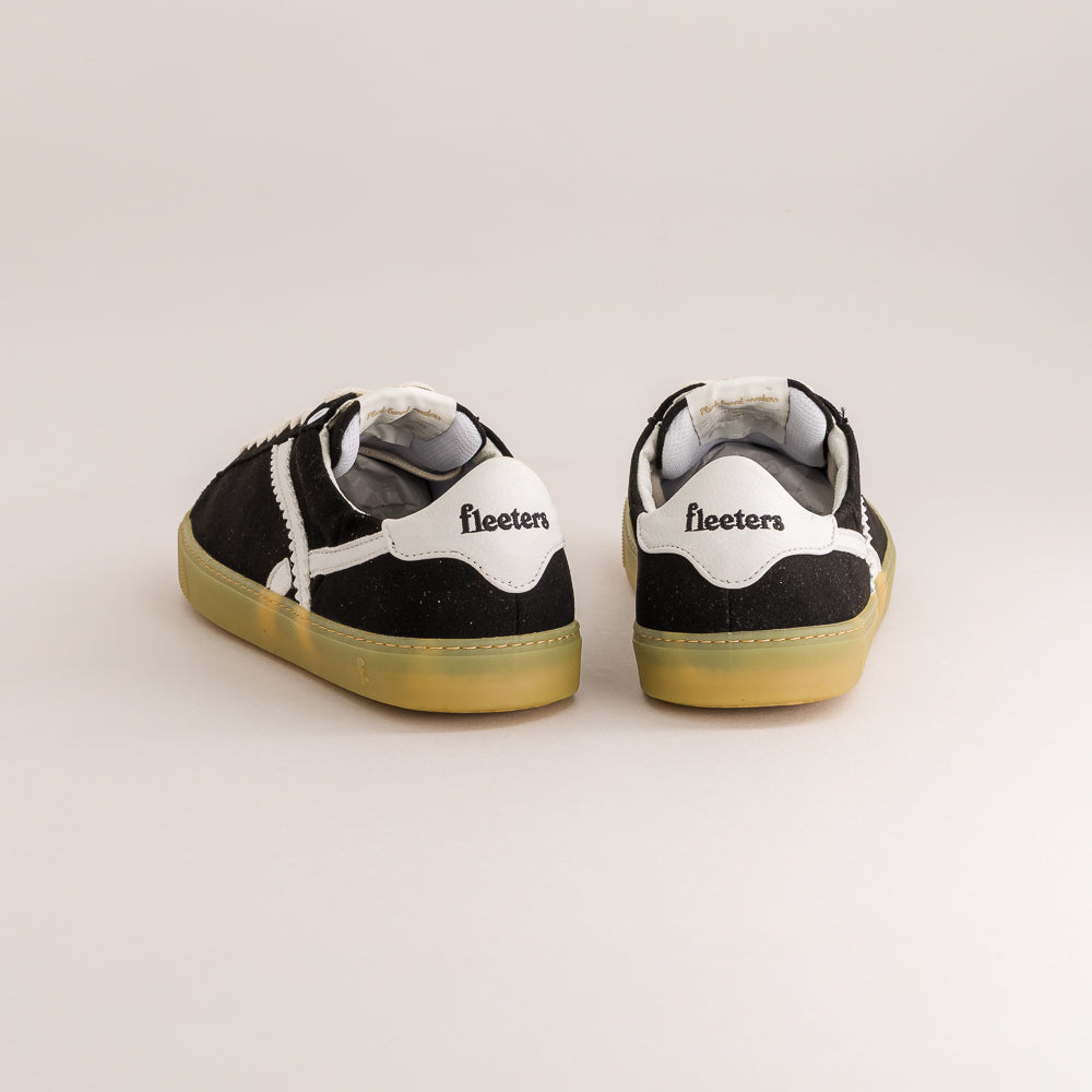 Black suede barefoot sneakers - back