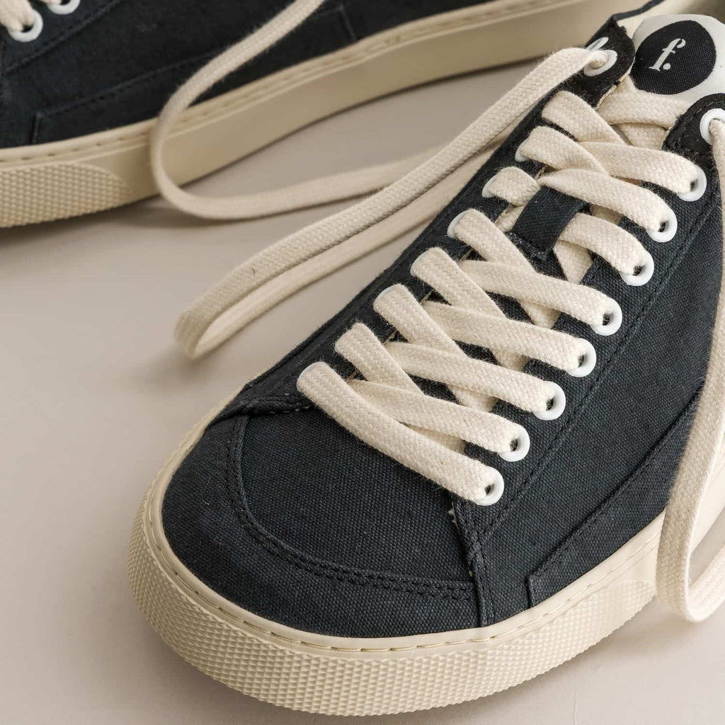 Barefoot Sneakers Peach Black Canvas - detailed view