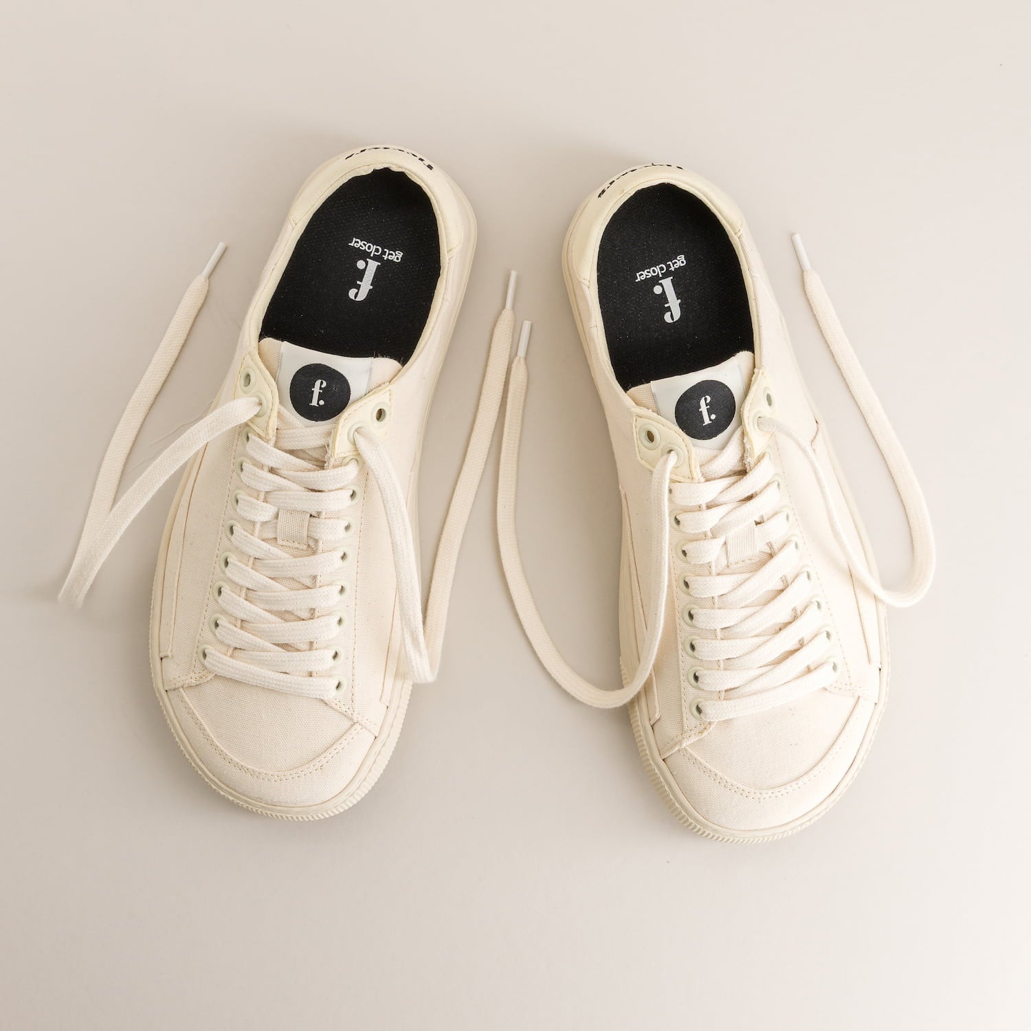 Barefoot sneakers Peach Ivory Canvas - top view